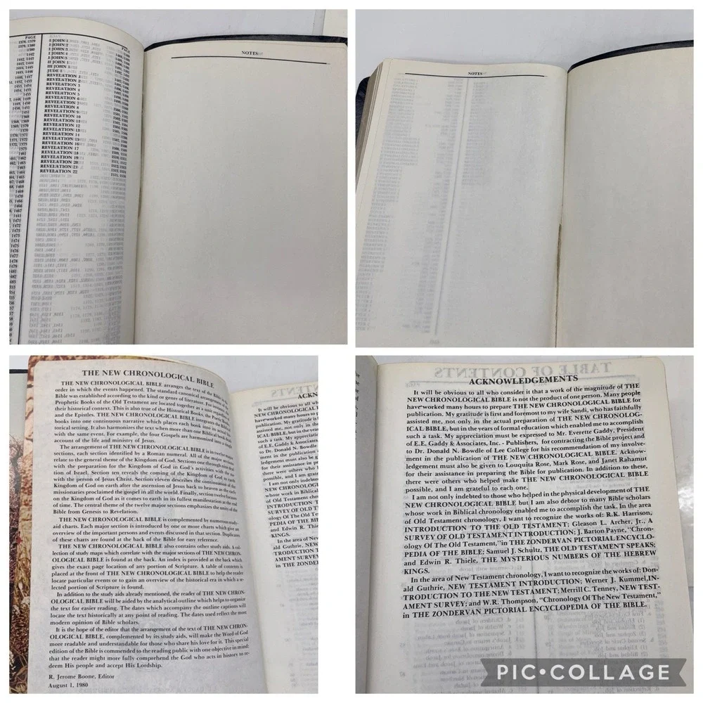 The New Chronological Bible KJV Large Print 1980 E.E. Gaddy & Assoc. Black Cover